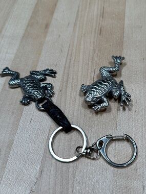 Brighton Silver Frog Keychain and Magnet